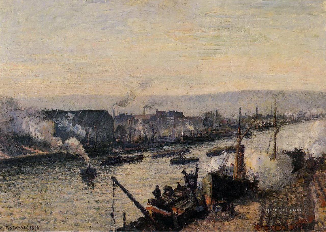 saint sever port rouen 1896 Camille Pissarro Oil Paintings
